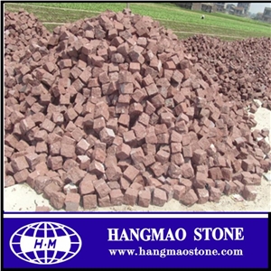 Cheap Paving Stone,Granite Paving Stone,Red Granite Cube Paving Stone
