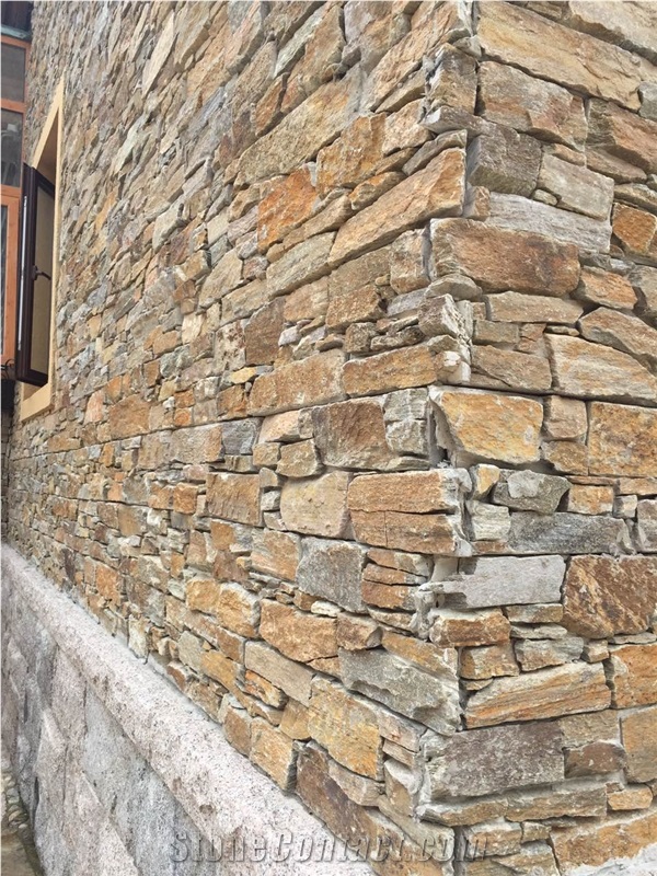 China Rusty Brown Slate Cultured Stone, Wall Cladding, Stacked Stone Veneer Clearance, Manufactured Stone Veneer