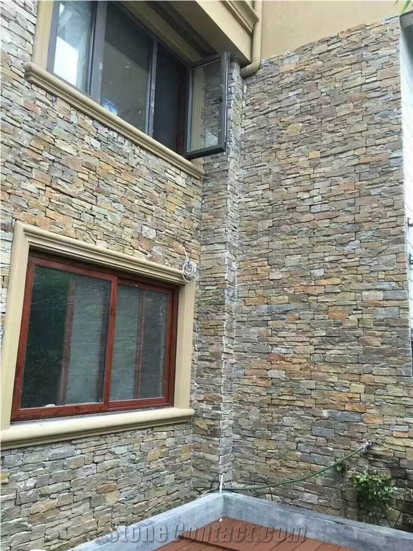 Golden Slate Stone Siding,Stone Wall Veneer Stone,Cultural Stone