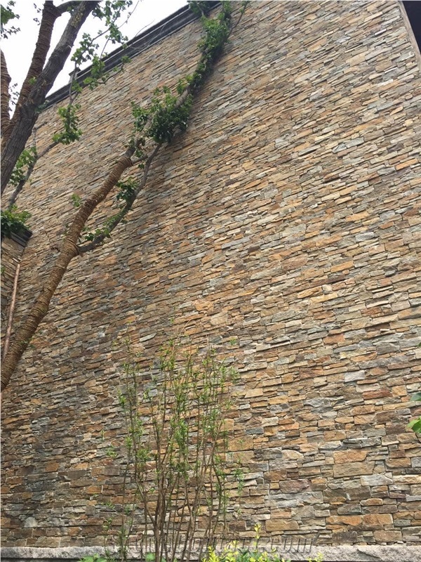 Golden Slate Stone Siding,Stone Wall Veneer Stone,Cultural Stone