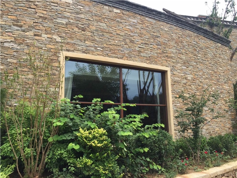 Golden Slate Stone Siding,Stone Wall Veneer Stone,Cultural Stone