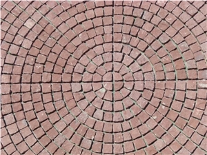 Red Porphyry Granite Paving Cube Stone