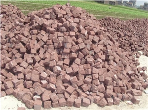 Red Porphyry Granite Paving Stone ,Red Porphyrite Granite Paver,Red Porphyrite Granite Cube Stone,Red Porphyry Granite Cobble,Lanscape Stone