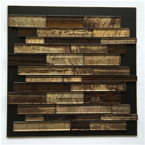 Aluminum Alloy Glass Mosaic Pattern, Metal Wall Mosaci Tile Direct from China Factory, with Good Design and Good Price