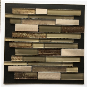 Aluminum Alloy Glass Mosaic Pattern, Metal Wall Mosaci Tile Direct from China Factory, with Good Design and Good Price