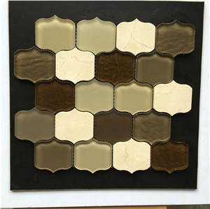 Beautifu Special Good Design Wall Mosaic for Bathroom, China Mix Glass Mosaic