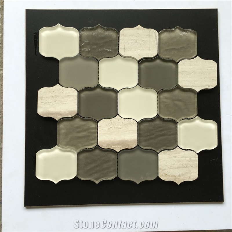 Beautifu Special Good Design Wall Mosaic for Bathroom, China Mix Glass Mosaic