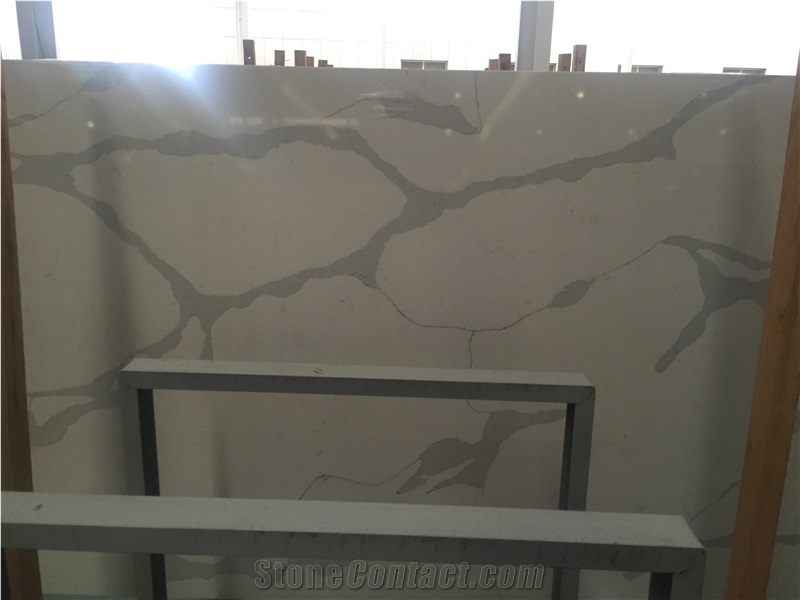 Calacatta Quartz, Calacatta White Quartz Slab & Tile, Calacatta Quartz Countertop, Engineered Stone Tiles & Slabs