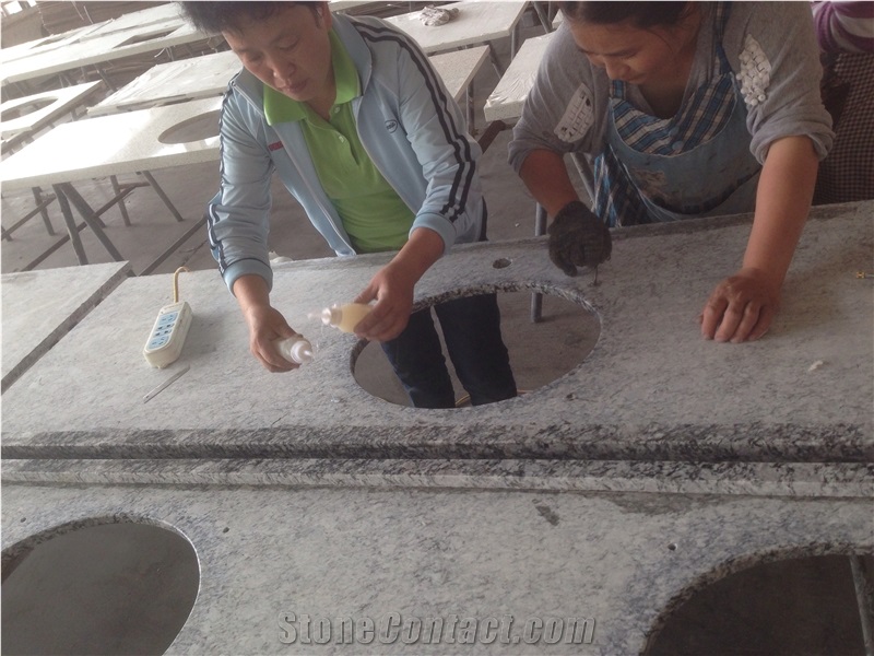 China Butterfly Green Granite Vanity Top, Green Granite Top, Bathroom Vanity Top