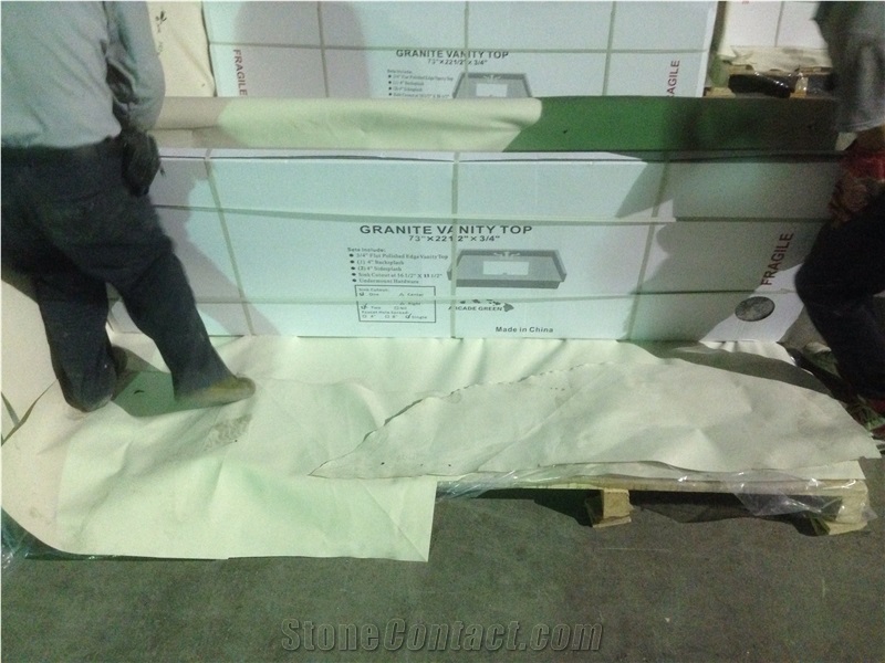 China Butterfly Green Granite Vanity Top, Green Granite Top, Bathroom Vanity Top