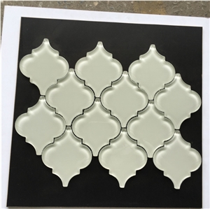 China Super White Mosaic Tile, Calabash Shape Glass Mosaic, 3d Mosaic Wall Tile, Fashion Design Glass Mosaic, White Glass Mosaic