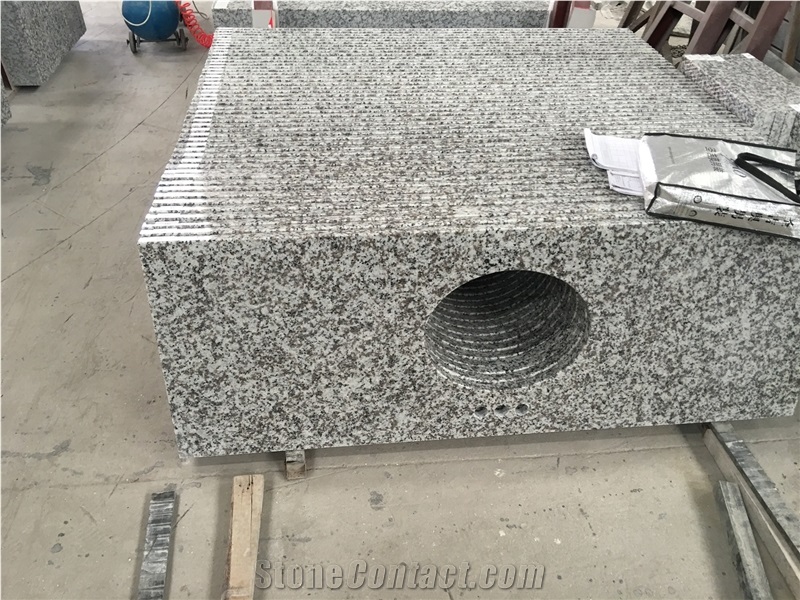 G439 Vanity Top, China Big Flower Granite Top, Grey Granite Countertop,China Bianco Sardo Vanity Tops, Grey Granite Top