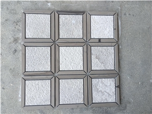 Italy Calacatta White Stone Mosaic, Carrara White with China Crystal White Marble Mosaic Tile,Linear Strips Marble Mosaic Use for Wall & Flooring