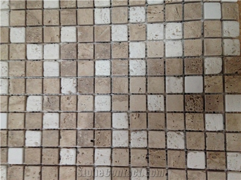 Italy Calacatta White Stone Mosaic, Carrara White with China Crystal White Marble Mosaic Tile,Linear Strips Marble Mosaic Use for Wall & Flooring