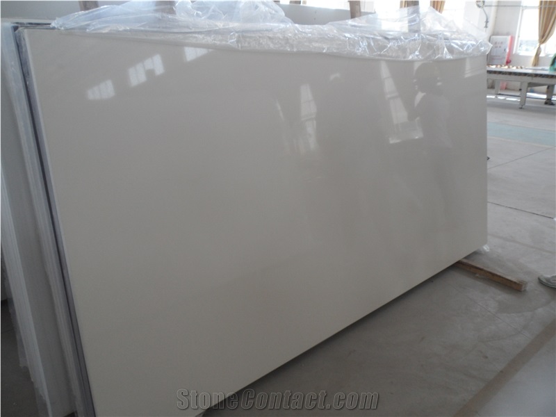 Manmade Stone Beige Pure Color Quartz Big Slab, High Polished Pure Cream Engineered Stone from China Factroy with Competitive Price