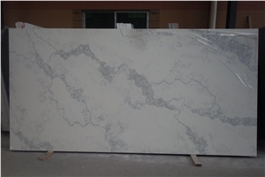 New Calacatta Quartz Slab, Good Design Quartz, White Quartz Stone Tile, Quartz for Flooring, Kitchen, Bathroom