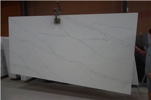 New Calacatta Quartz Slab, Good Design Quartz, White Quartz Stone Tile, Quartz for Flooring, Kitchen, Bathroom
