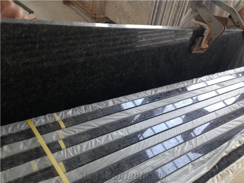 Verde Ubatuba Granite Countertop, Verde Ubatuba Kitchen Top, Dark Brown High Polished Granite on Sales from China Factory