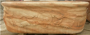 Chinese Red Marble Bathtub