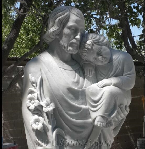 Jesus Sculpture Statue, Fangshan Jade White Marble Statues /Western Style Human Handcarved Sculptures