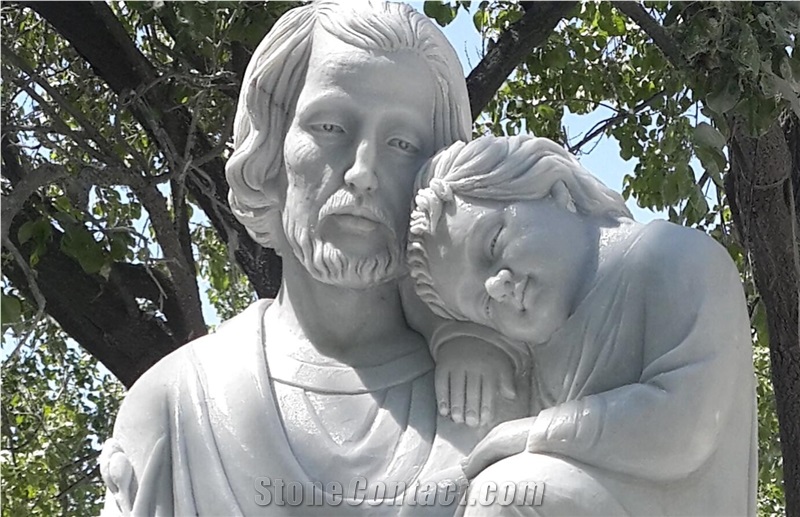 Jesus Sculpture Statue, Fangshan Jade White Marble Statues /Western Style Human Handcarved Sculptures