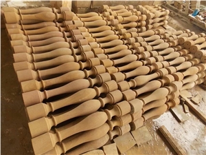 Sandstone Balustrade Railings, Beige Sandstone Balustrade