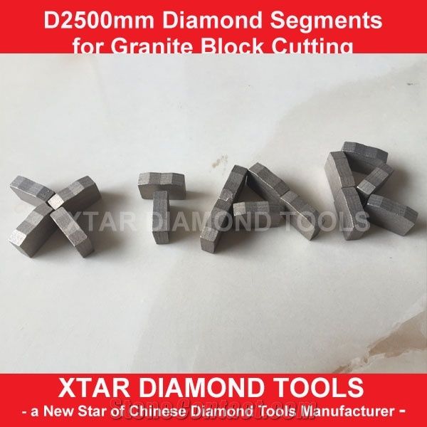 2.5 Mtr Granite Block Cutting Segments for Indian Medium Hard Granite