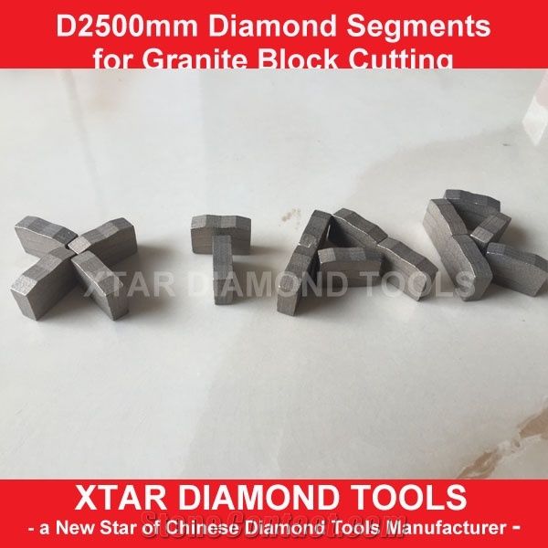 2.5 Mtr Granite Block Cutting Segments for Indian Medium Hard Granite