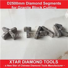 2.5 Mtr Granite Block Cutting Segments for Indian Medium Hard Granite