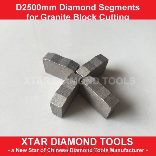 2.5 Mtr Granite Block Cutting Segments for Indian Medium Hard Granite