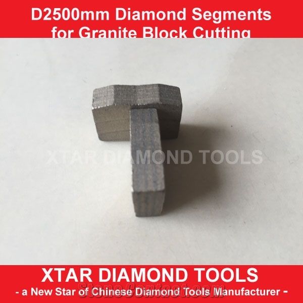 2.5 Mtr Granite Block Cutting Segments for Indian Medium Hard Granite