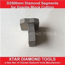 2.5 Mtr Granite Block Cutting Segments for Indian Medium Hard Granite