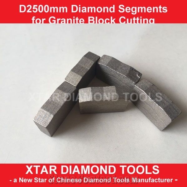2.5 Mtr Granite Block Cutting Segments for Indian Medium Hard Granite