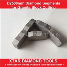 2.5 Mtr Granite Block Cutting Segments for Indian Medium Hard Granite