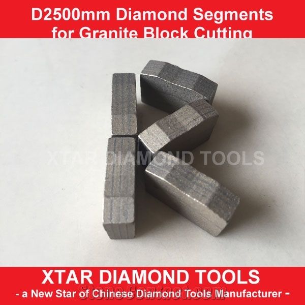 2.5 Mtr Granite Block Cutting Segments for Indian Medium Hard Granite