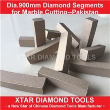 Xtar Free Samples Of 900mm Marble Diamond Cutting Segments for Black and Gold