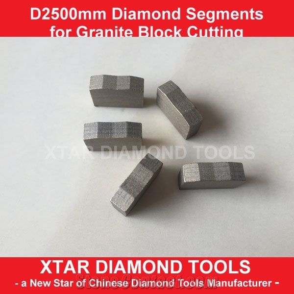 Xtar High Quality M Shape Granite Block Cutting Segments for Indian Black Galaxy