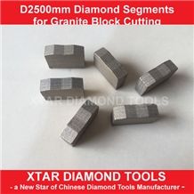 Xtar High Quality M Shape Granite Block Cutting Segments for Indian Black Galaxy