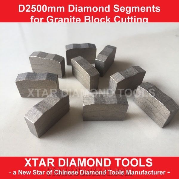 Xtar High Quality M Shape Granite Block Cutting Segments for Indian Black Galaxy