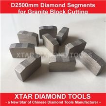 Xtar High Quality M Shape Granite Block Cutting Segments for Indian Black Galaxy