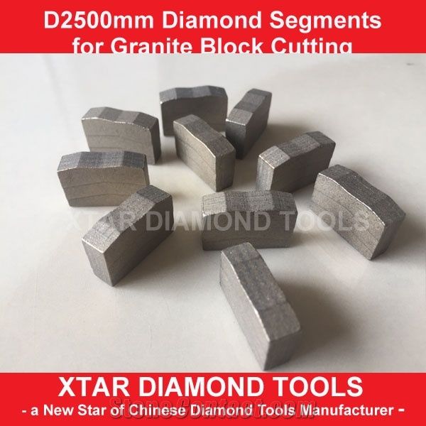 Xtar High Quality M Shape Granite Block Cutting Segments for Indian Black Galaxy