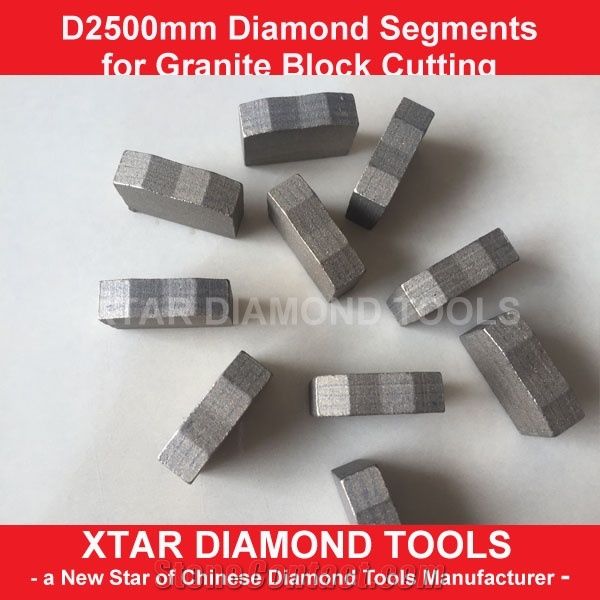 Xtar High Quality M Shape Granite Block Cutting Segments for Indian Black Galaxy