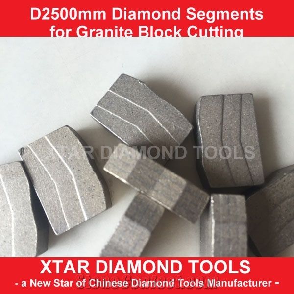Xtar High Quality M Shape Granite Block Cutting Segments for Indian Black Galaxy