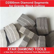 Xtar High Quality M Shape Granite Block Cutting Segments for Indian Black Galaxy