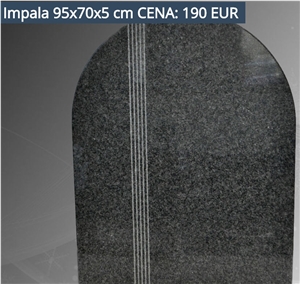 Impala Black Granite Gravestone