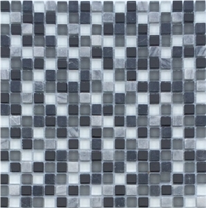 Smoke 5/8x5/8 Stone & Glass Blends Glass Mosaic Tiles Smoke 5/8x5/8 Stone & Glass Blends Glass Mosaic Tiles