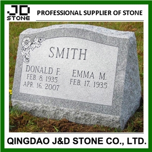 Barre Grey Slant Monument, Barre Grey Granite Slant Marker Monument