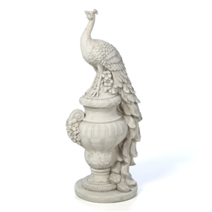 White Marble Peacock Animal Sculpture, Landscape Sculptures
