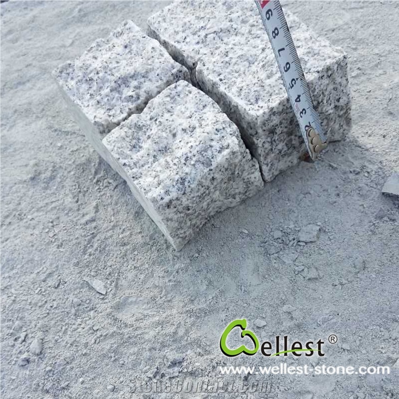 All Sides Natural Grey Granite Cobble Paving Stone