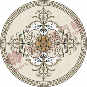Marble Water Jet Medallion, Round Medallions, Floor Medallions